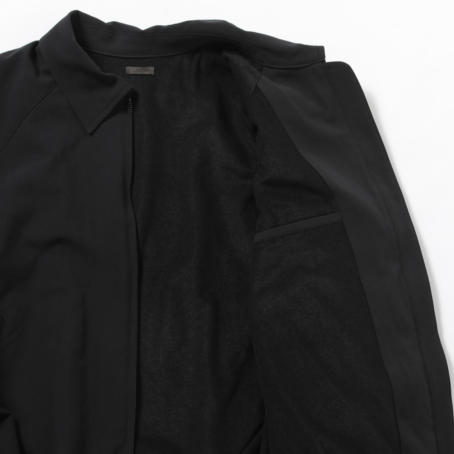 Antwort / アントワート | LEATHER PIPED COTTON GABARDINE JACKET