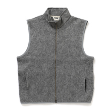 nanamica / ナナミカ | Zip-Up Mohair Vest - Heather Gray