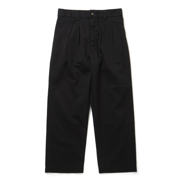 FUJITO / フジト | 2 Tuck Trousers - Black | 通販 - 正規取扱店