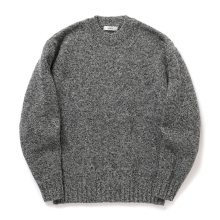 FUJITO / フジト | C/N Knit Sweater - Mix Black