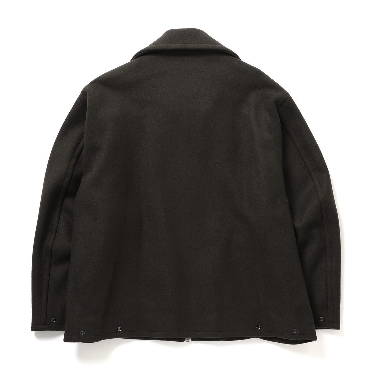 YOKE / ヨーク | Melton Stand Collar Zip Blouson - Brown | 通販