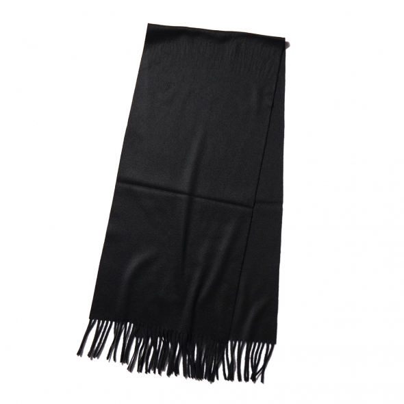AURALEE / オーラリー | CASHMERE NARROW STOLE (メンズ) - Black