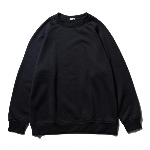 COMOLI / コモリ | ナイロンコットン裏毛 長袖クルー - Navy | 通販