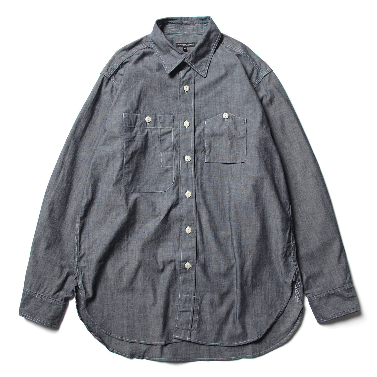 【新品】  Engineered Garments / エンジニアドガーメンツ | Work Shirt - Cone Chambray シャンブレー ワークシャツ | L | インディゴ | メンズ