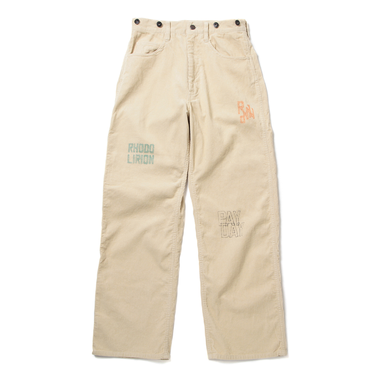 Rhodolirion×PAYDAY Corduroy Work Pant - Ivory