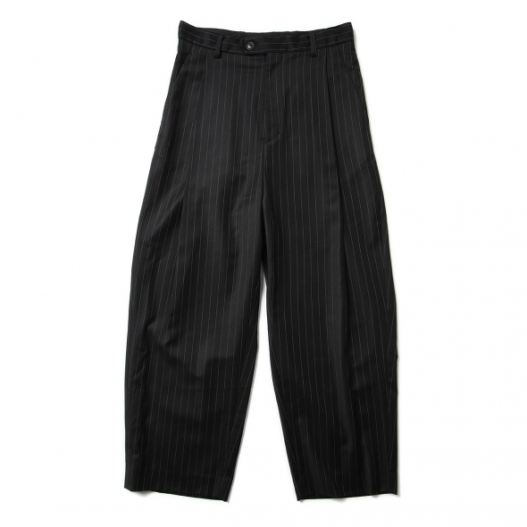 URU / ウル | WOOL STRIPE - 1 TUCK PANTS - Black | 通販 - 正規取扱
