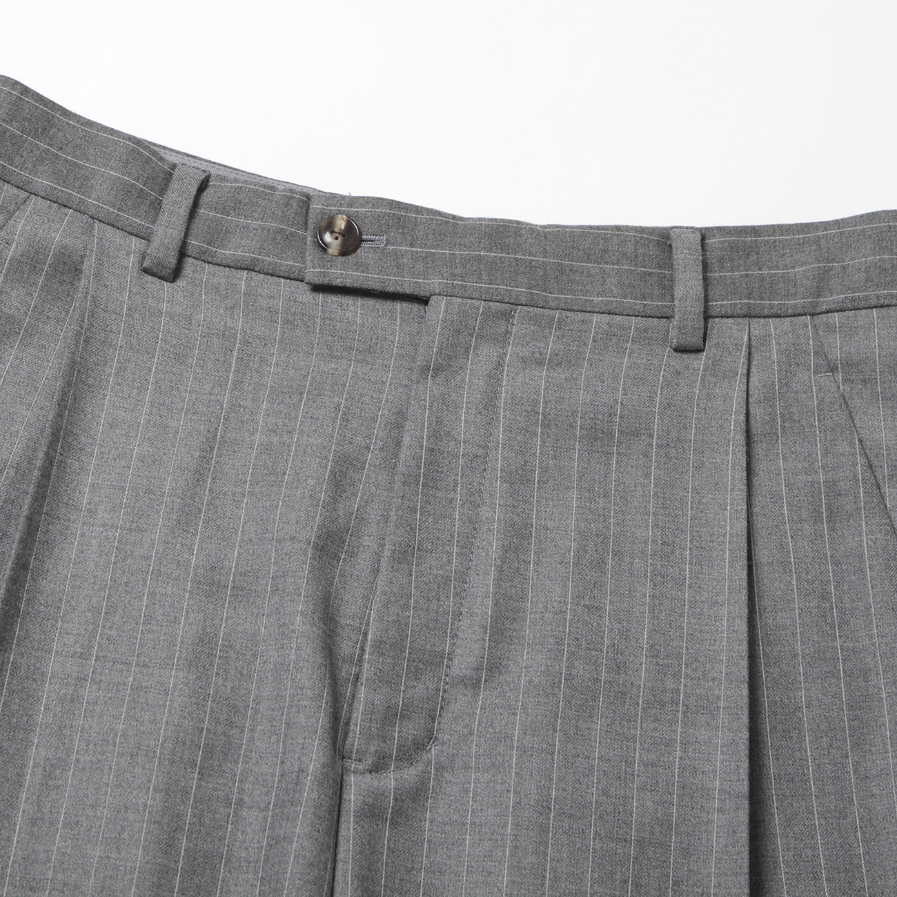 URU / ウル | WOOL STRIPE - 1 TUCK PANTS - Gray | 通販 - 正規取扱店