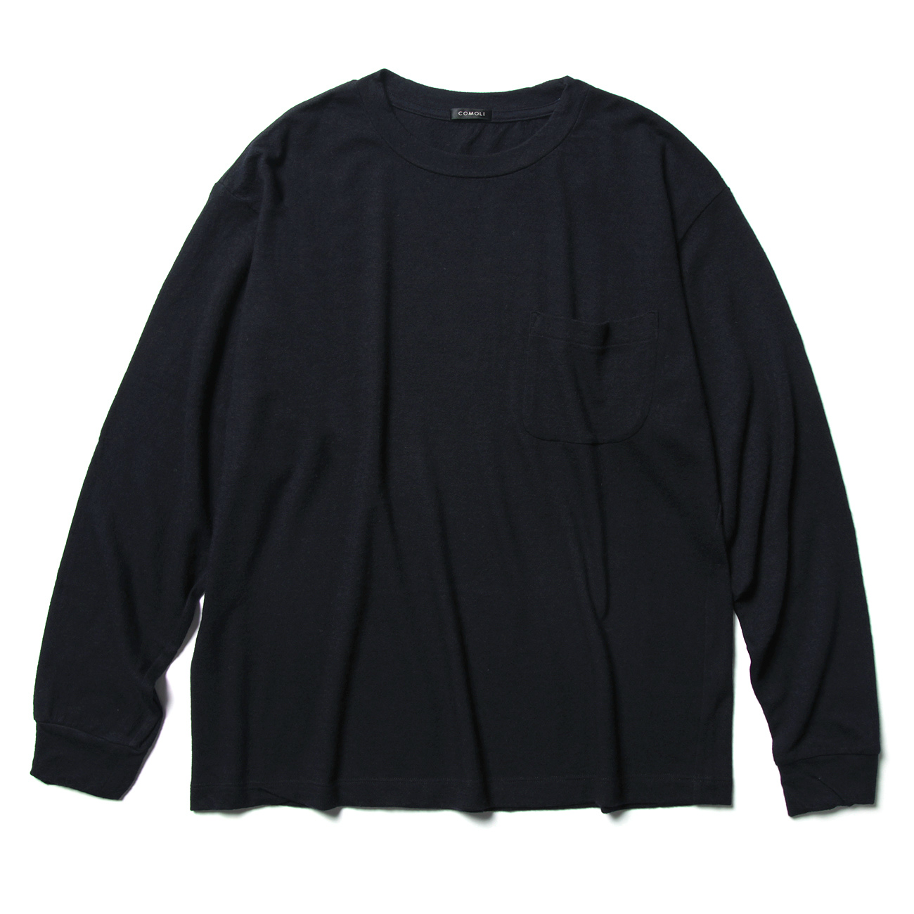 COMOLI / コモリ | ウール天竺 長袖クルー - Navy | 通販 - 正規取扱店