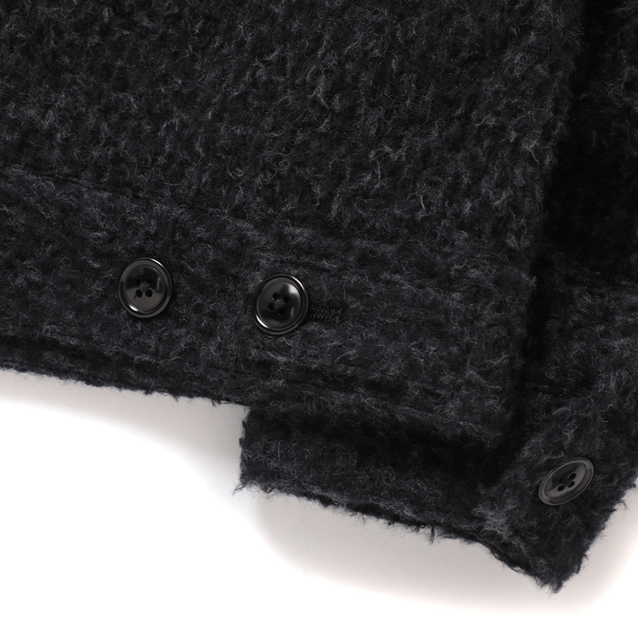 blurhms / ブラームス | Brushed Wool Zip Short Jacket - Heather