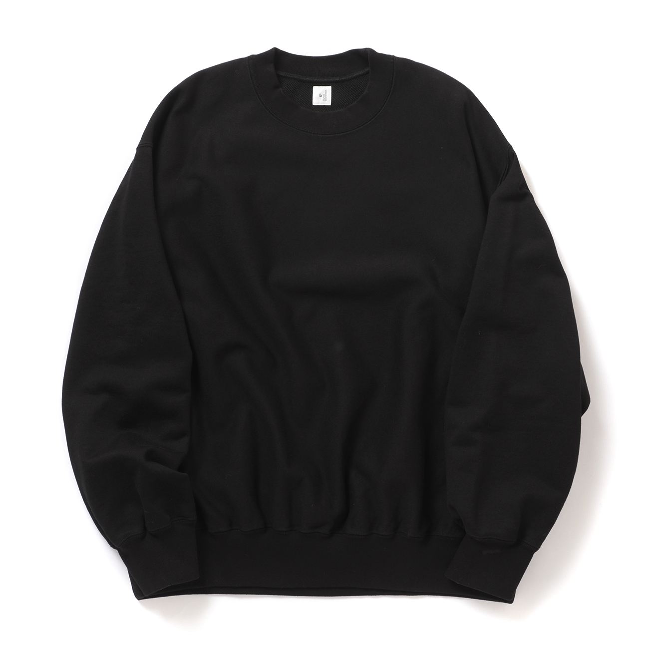 OVY L Crew Neck Sweat ブラック　ピグメント 44 FLEECE - BLACK – LADY WHITE CO.