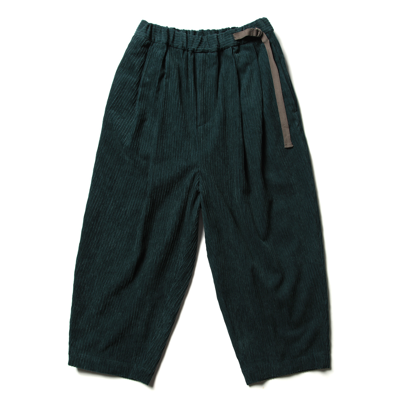 Dulcamara / ドゥルカマラ | コーデュロイタックワイドパンツ - Green
