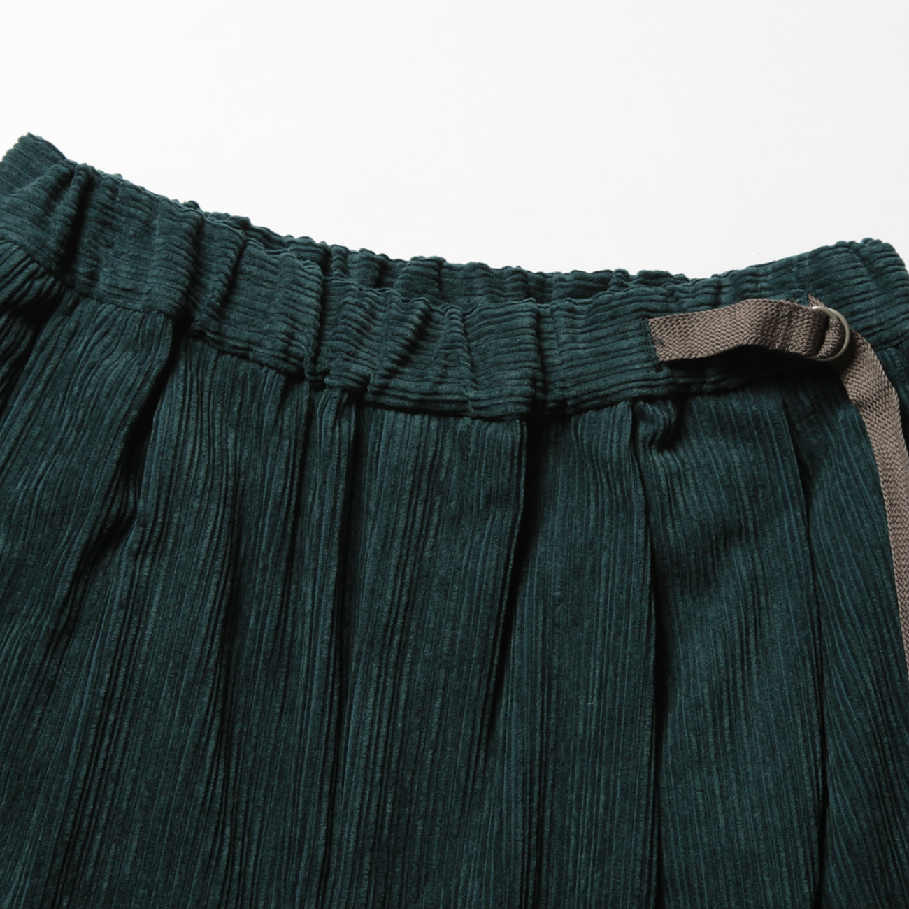 Dulcamara / ドゥルカマラ | コーデュロイタックワイドパンツ - Green