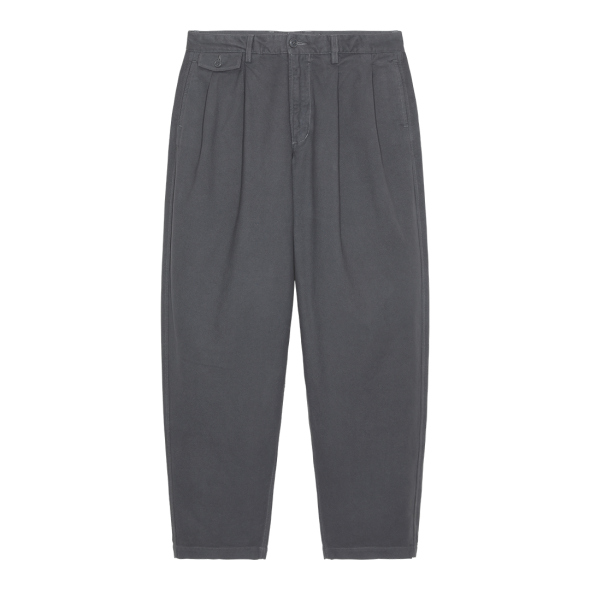 OVERDYE TWO TUCK PANTS - Gray