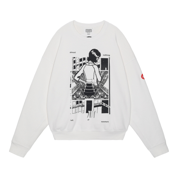 C.E CAVEMPT シーイー WHITE TEMPLE CREW NECK C.E / シーイー】cavempt WASHED WHITE TEMPLE CREW NEC
