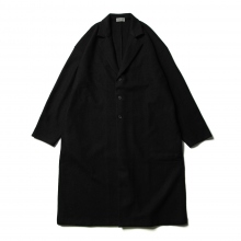 Yohji Yamamoto POUR HOMME / ヨウジ ヤマモト | WOOL RING SOFT COMPRESSION CHESTER COAT - Black ☆
