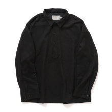 CURLY / カーリー | SUEDE JERSEY P/O SHIRT - Black
