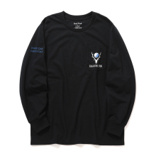 South2 West8 / サウスツーウエストエイト | L/S Round Pocket Tee - EVERY DAY EARTH DAY - Black