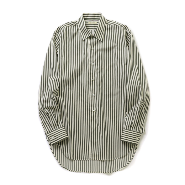 HEUGN / ユーゲン | Alan Satin Stripe - Olive | 通販 - 正規