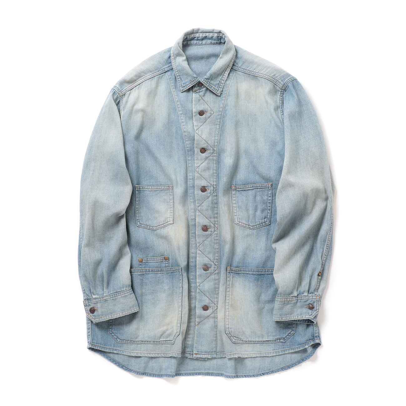 ジャケット・アウター MAATEE&SONS DENIM SHIRTS COVERALL MAATEE＆SONS NEW ARRIVAL!! Denim Shirts Coverall Col : Fade