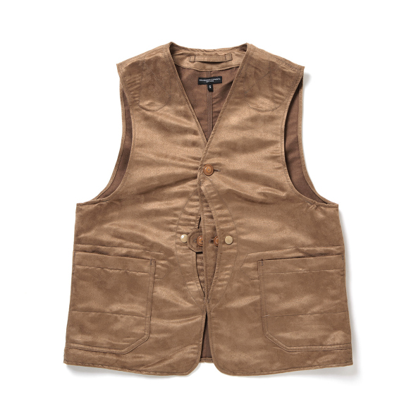 ENGINEERED GARMENTS / エンジニアドガーメンツ | Upland Vest - Polyester Fake Suede -  Khaki | 通販 - 正規取扱店 | COLLECT STORE / コレクトストア