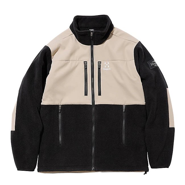Haglofs / ホグロフス | Combination Fleece JK Men - Black / Beige
