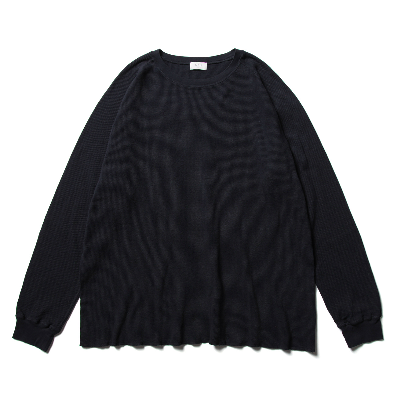 コ*ロ様 完売品　uru tokyo ウル CREW NECK KNIT URU / ウル | COTTON WAFFLE / LONG SLEEVE CREW NECK TEE - Navy