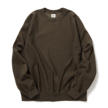 blurhmsROOTSTOCK / ブラームスルーツストック | Soft&Hard Sweat Crew-Neck P/O Big - Khaki Brown