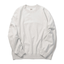 blurhmsROOTSTOCK / ブラームスルーツストック | Soft&Hard Sweat Crew-Neck P/O Big - Heather White