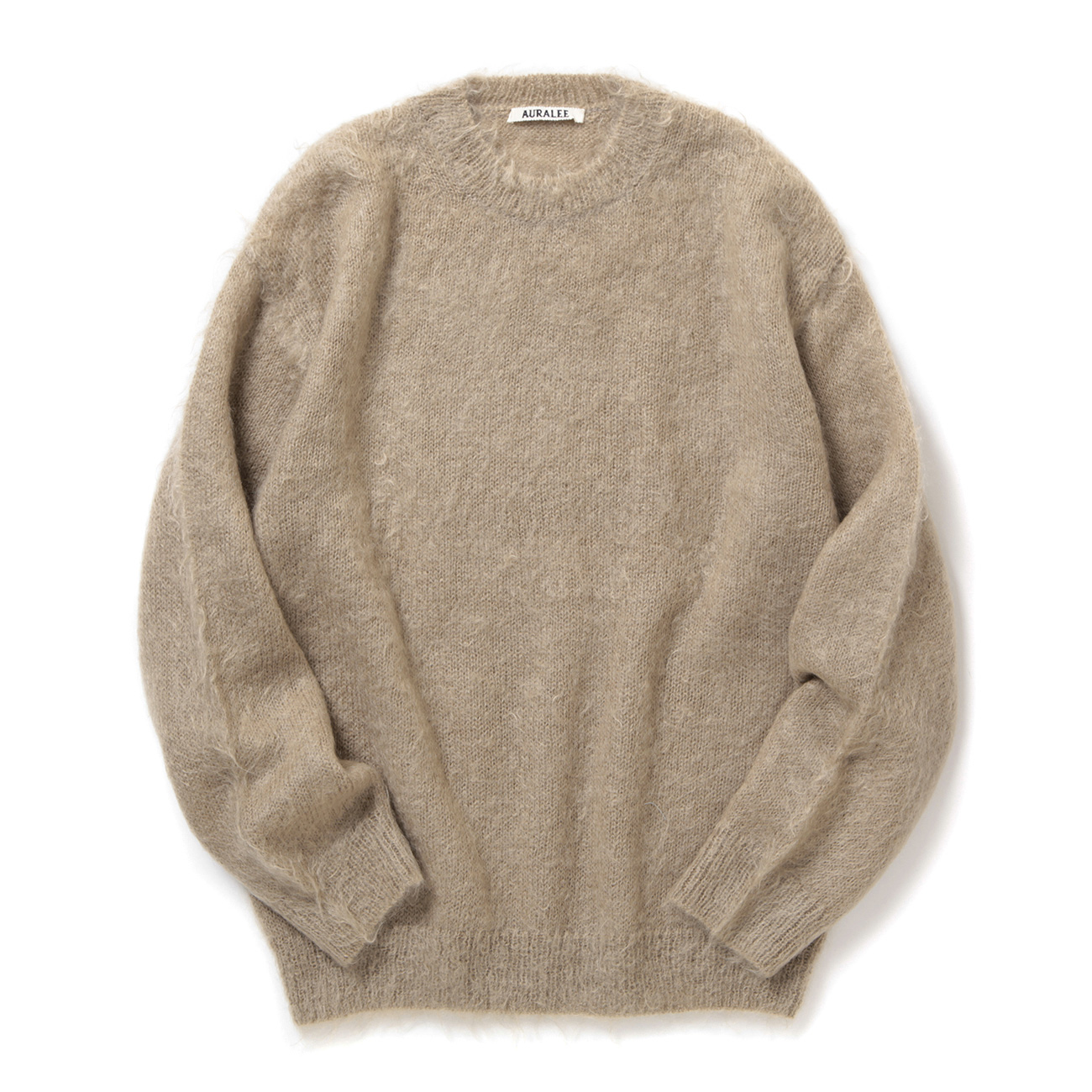 BRUSHED SUPER KID MOHAIR KNIT P/O (レディース) - Gray Beige