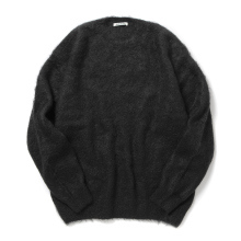 BRUSHED SUPER KID MOHAIR KNIT P/O - Ink Black