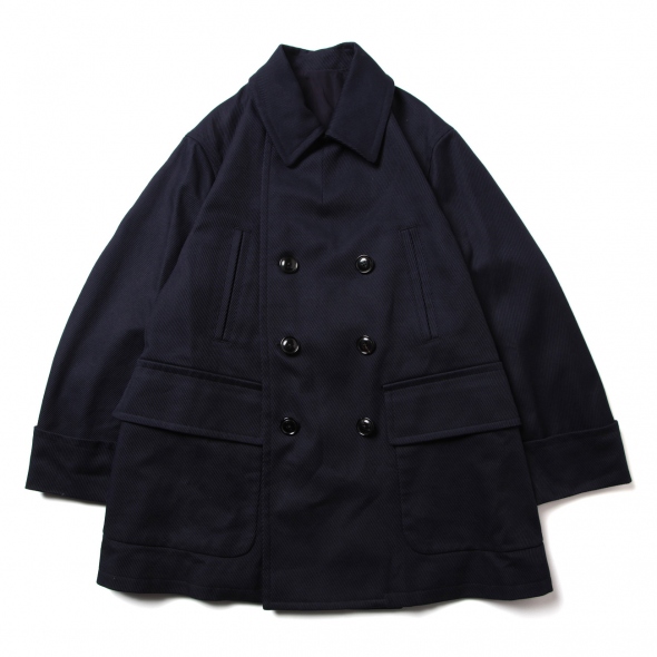 URU / ウル | COTTON KERSEY - DOUBLE BREASTED COAT - D