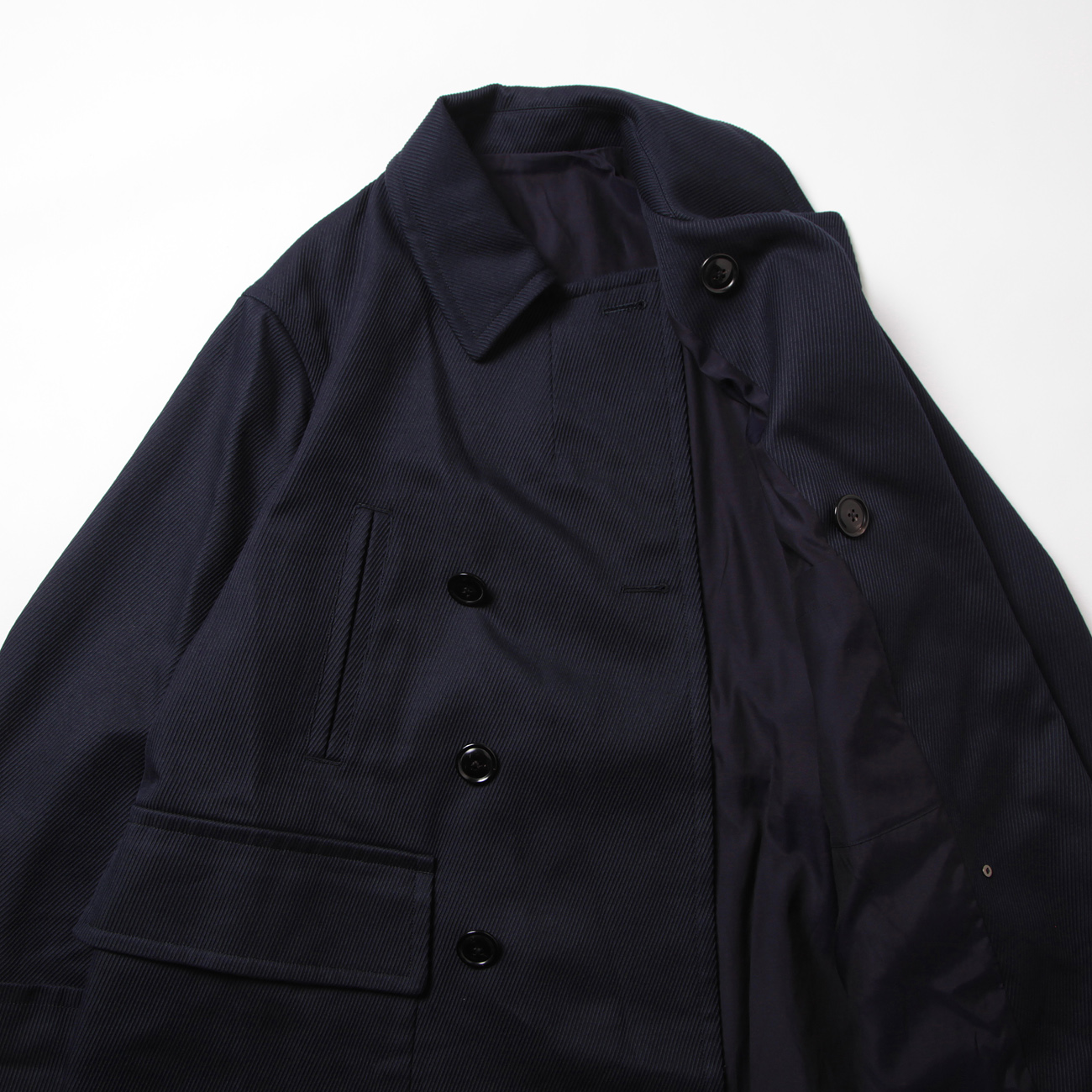 URU / ウル | COTTON KERSEY - DOUBLE BREASTED COAT - D.Navy | 通販 - 正規取扱店 |  COLLECT STORE / コレクトストア