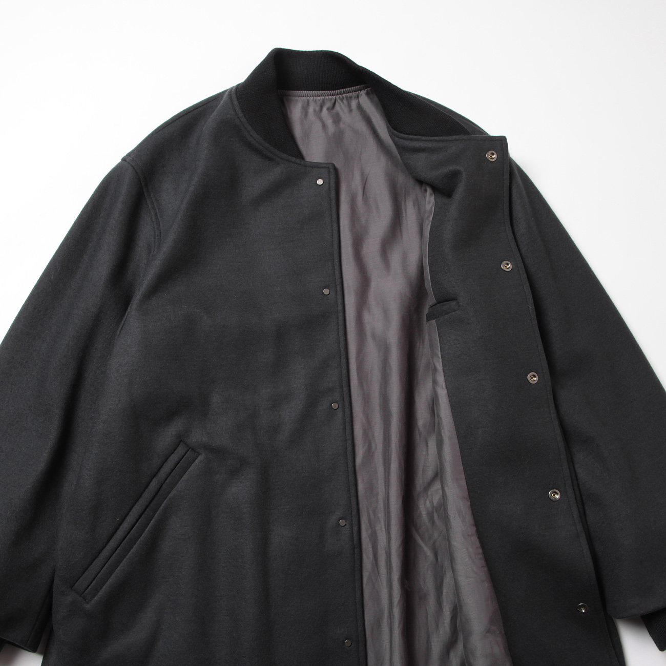 URU / ウル | WOOL PONCH - LONG COAT - Charcoal | 通販 - 正規取扱店 | COLLECT STORE /  コレクトストア