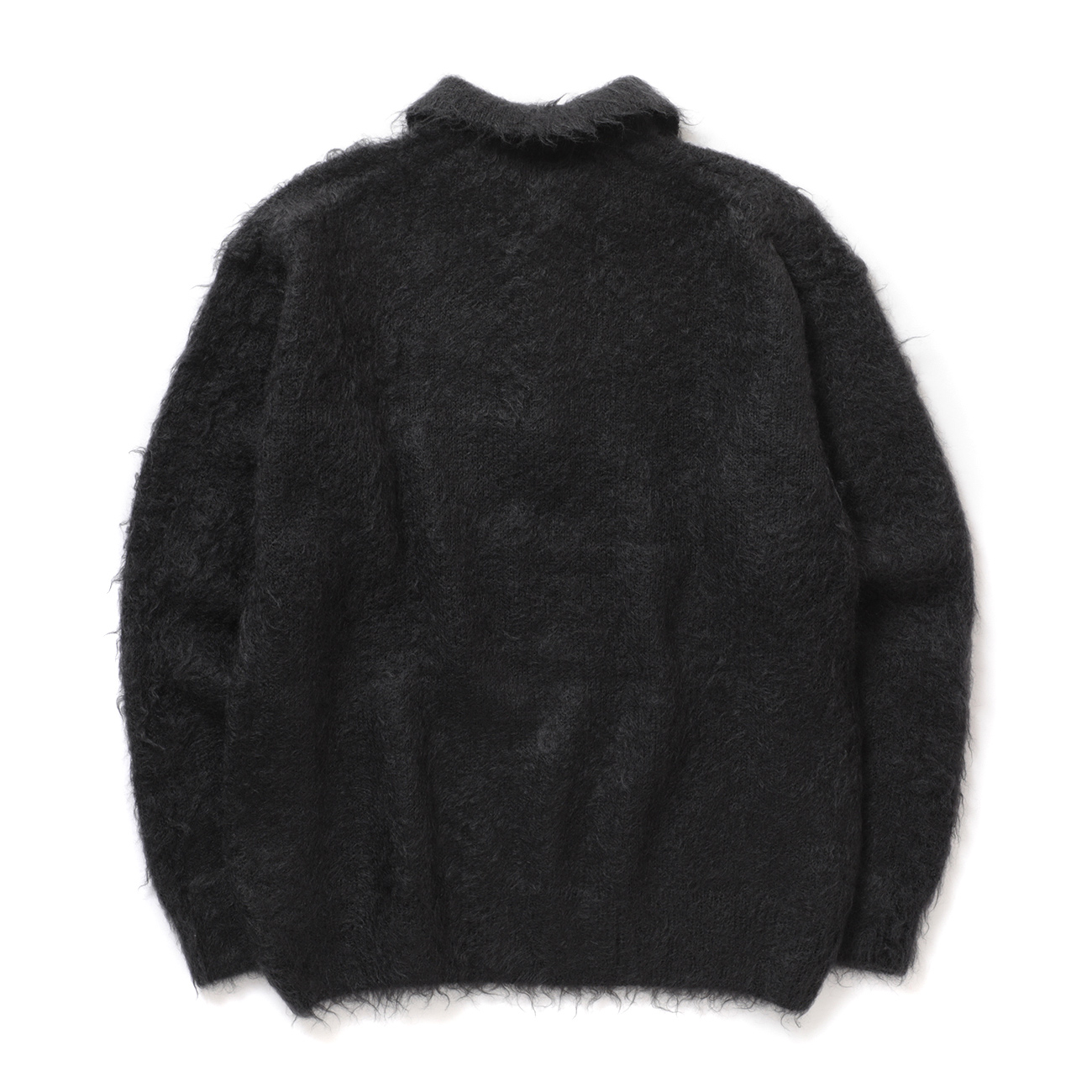 AURALEE オーラリー スーパーキッドモヘア ニット セーター 4 ブラック AURALEE / オーラリー | BRUSHED SUPER KID MOHAIR KNIT POLO (メンズ