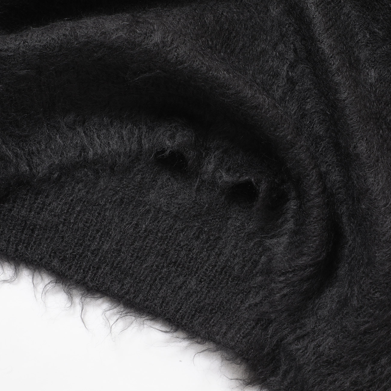 AURALEE オーラリー Uネック リブニット ブラック 毛100% 1 AURALEE オーラリー Uネック リブニット ブラック 毛100% 1 2025AW