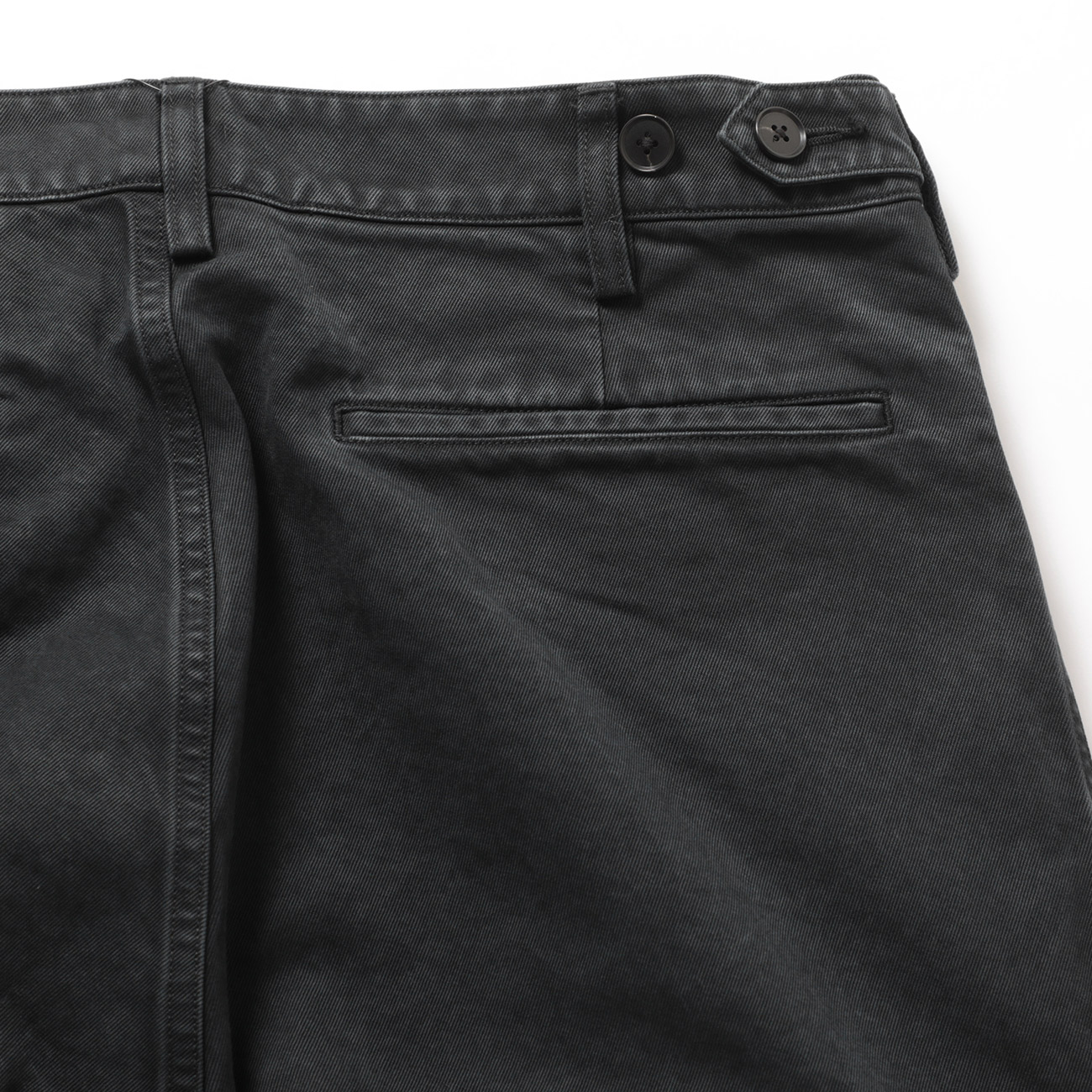 AURALEE ブラックタックパンツ Auralee Hard Twist Finx Chino Belted - Black | Garmentory