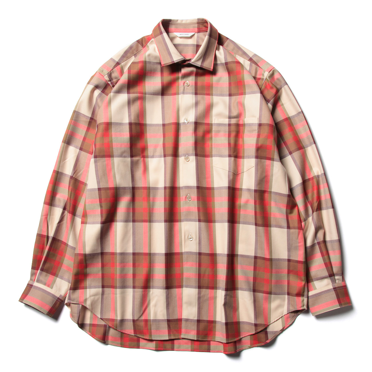 WELLDER / ウェルダー | WELLDER Standard Shirt - Beige × Red