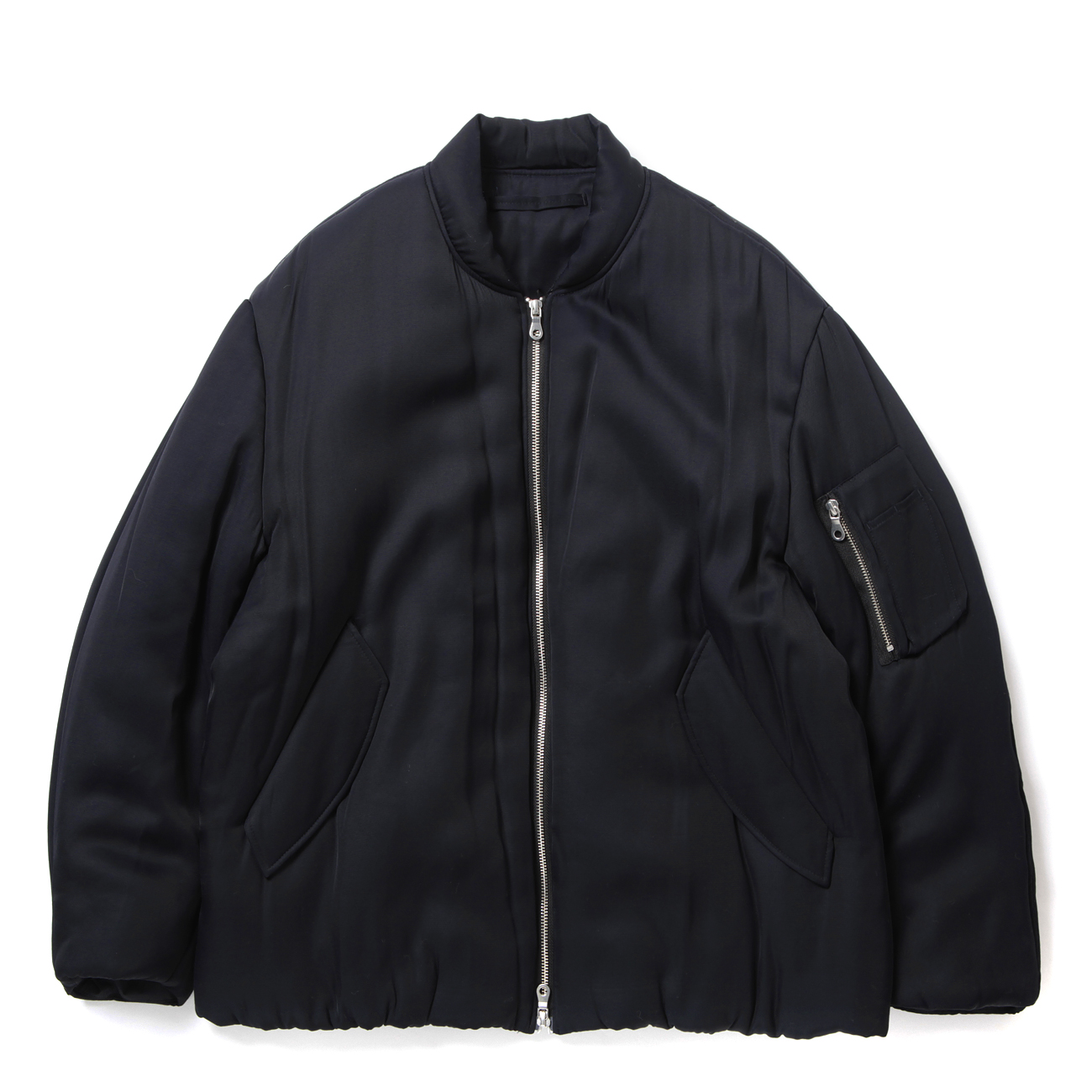 RAYON - ZIP UP BLOUSON - D.Navy