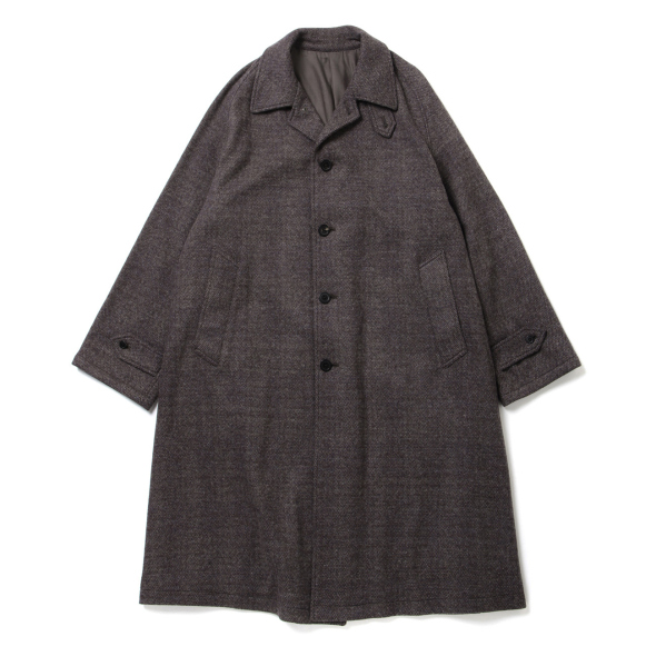 URU / ウル | KNIT MELTON - BALMACAAN COAT - Navy | 通販