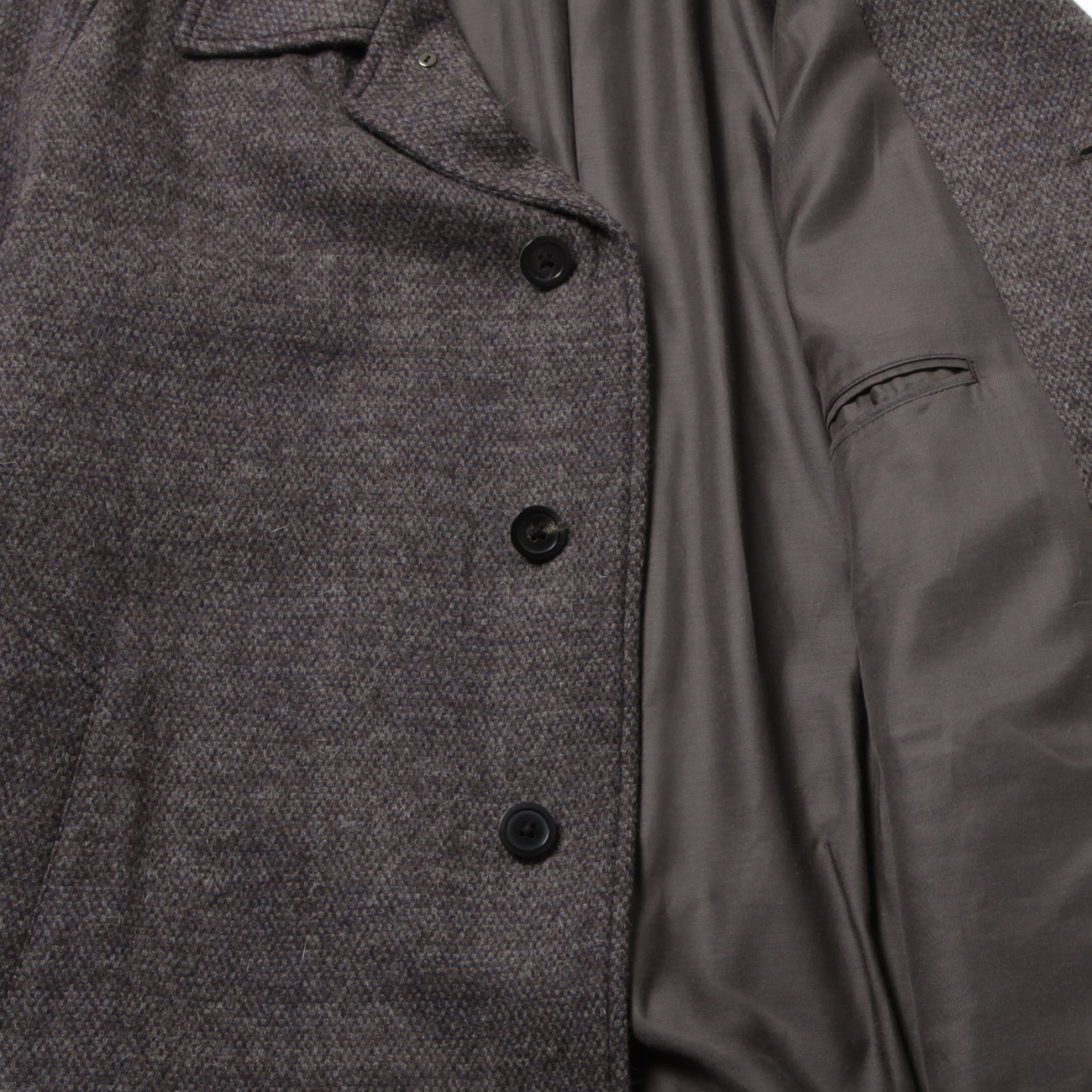 URU / ウル | KNIT MELTON - BALMACAAN COAT - Navy | 通販 - 正規取扱
