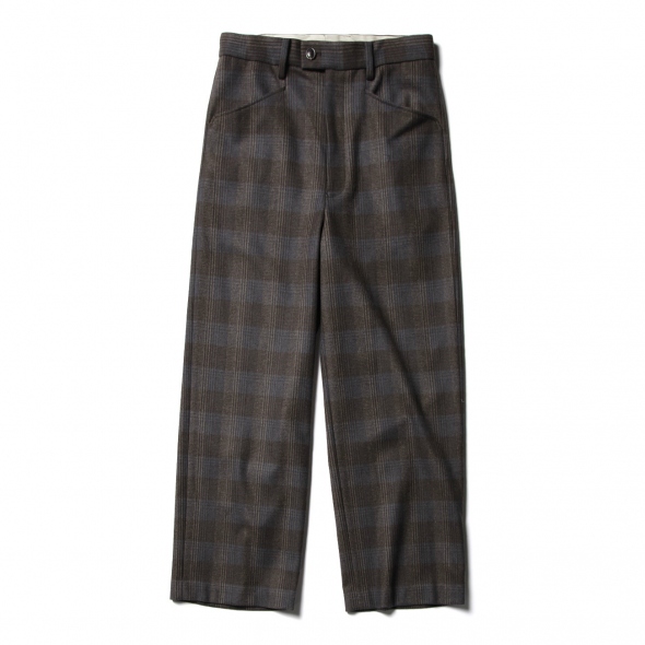 URU / ウル | WOOL CHECK WIDE PANTS - Gray | 通販 - 正規取扱店 ...