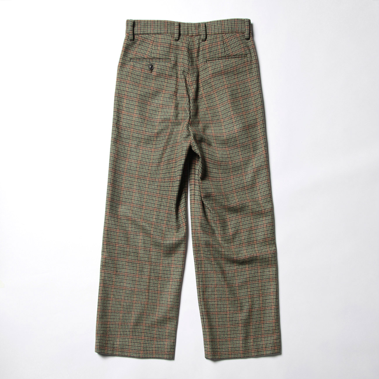 URU / ウル | WOOL CHECK WIDE PANTS - Green | 通販 - 正規取扱