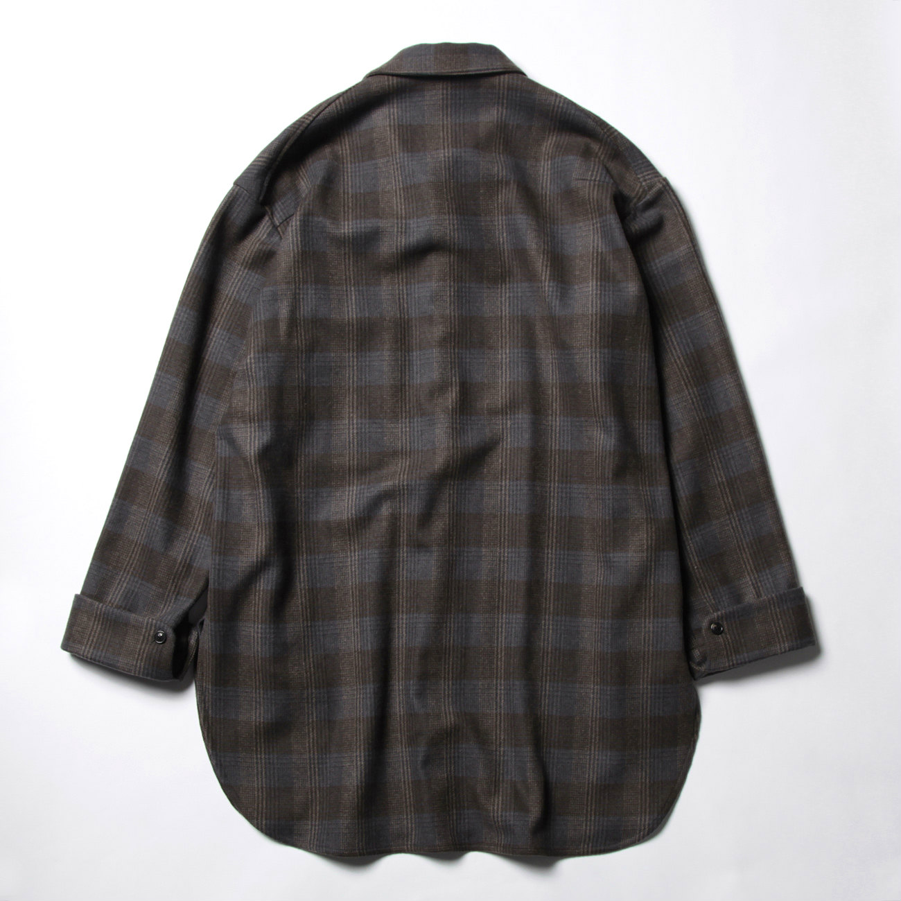 URU / ウル | WOOL CHECK OVER SHIRTS - Gray | 通販 - 正規取扱店