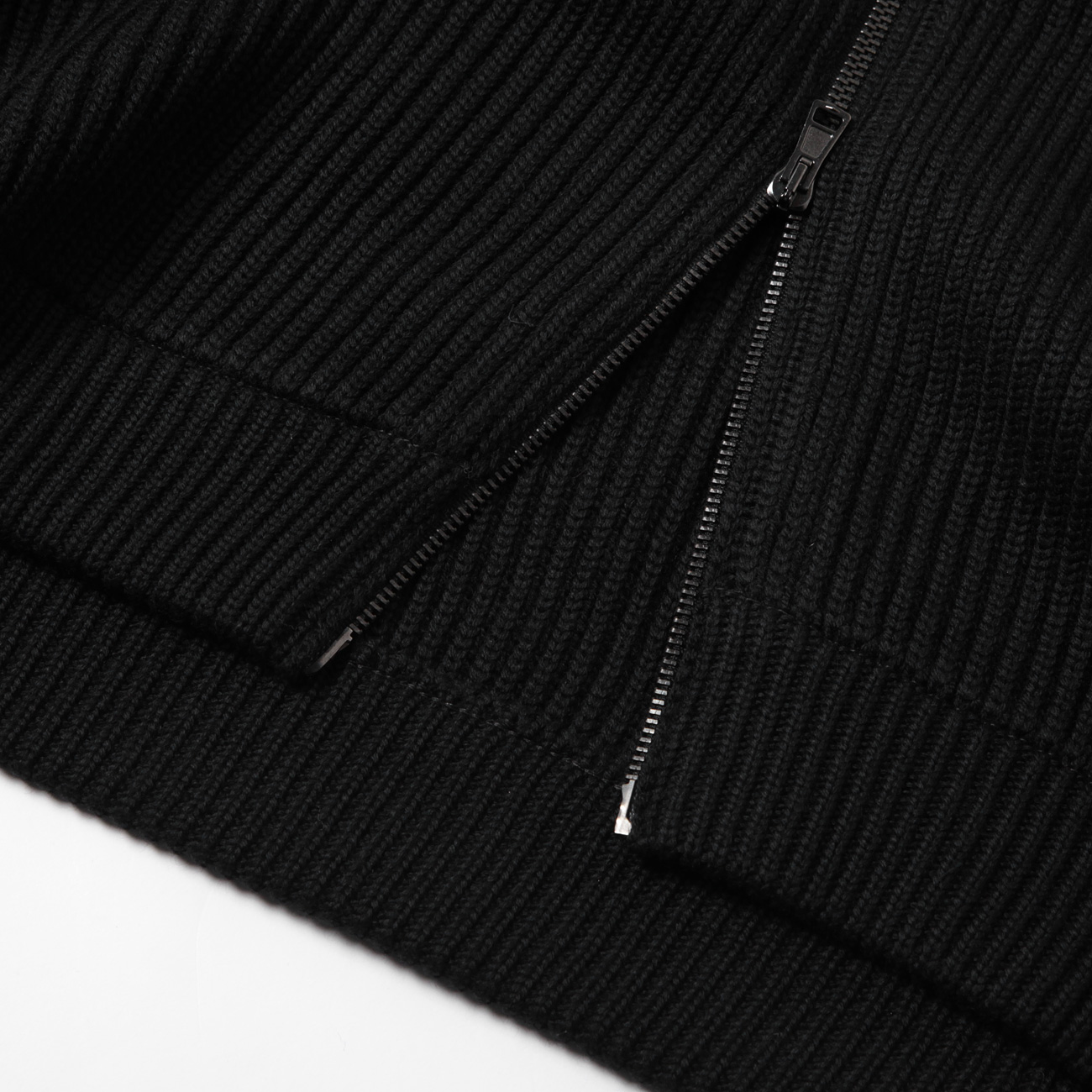 INTERIM【インテリム】ドライバーズニット INTERIM - LIMITED HAND FRAMED DRIVERS ZIP KNIT/BLACK | NapsNote