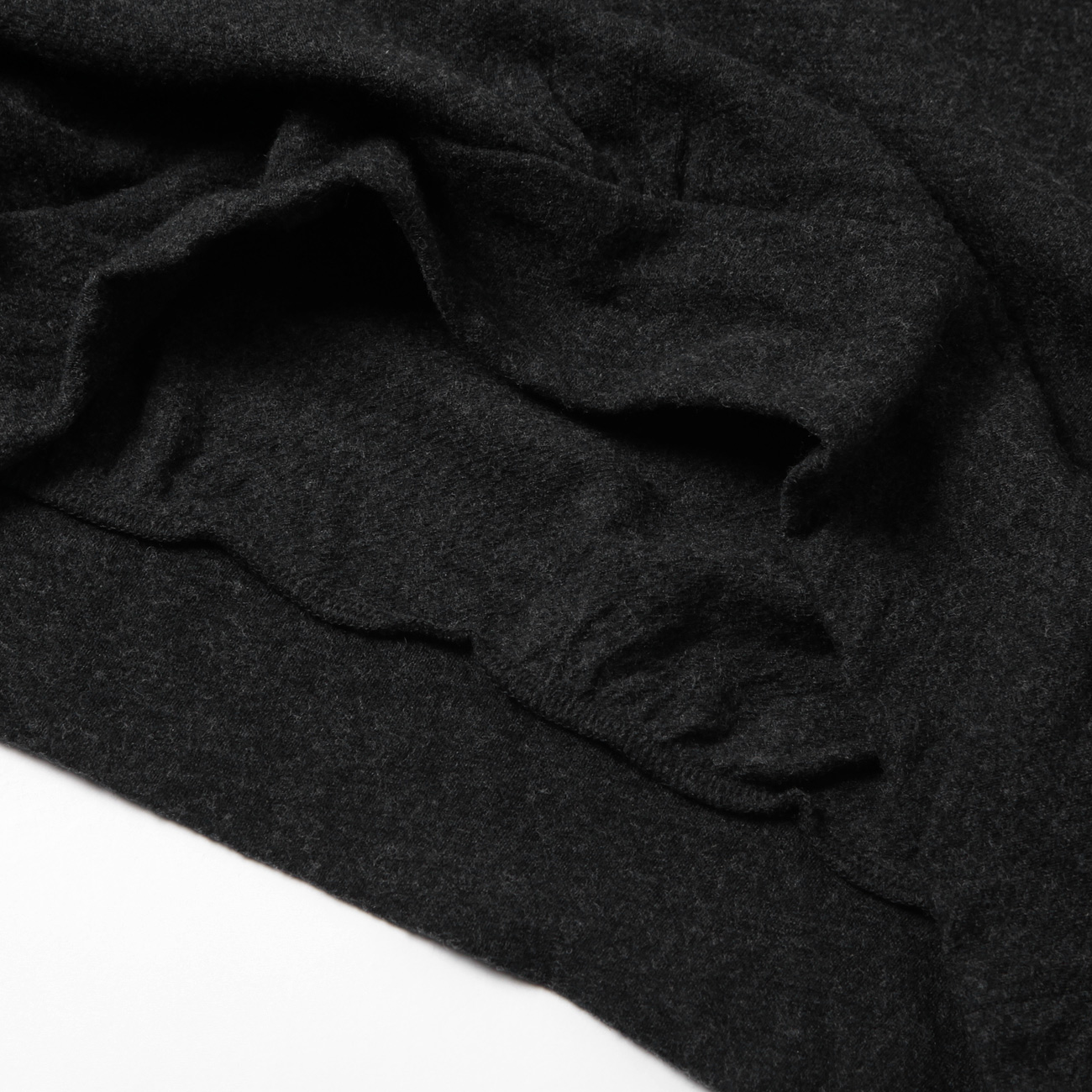 COMOLI / コモリ | ウール天竺 長袖タートルネック - Charcoal