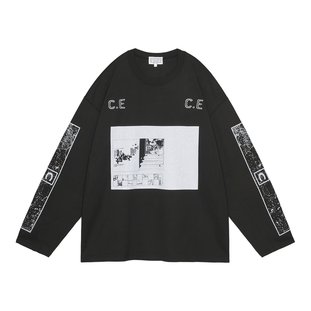 本日限定価格★digne定番collarlessジャケット完売希少品 C.E / シーイー | CGCEGC HEAVY LONG SLEEVE T - Black | 通販