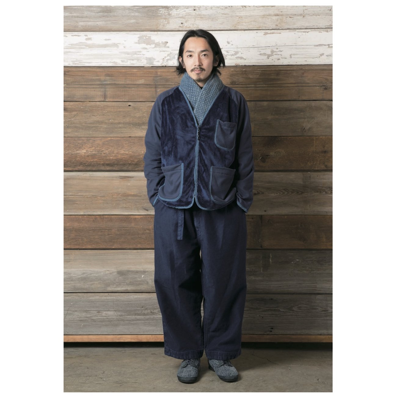 Porter Classic / ポータークラシック | BABY FLEECE CARDIGAN - Navy ...