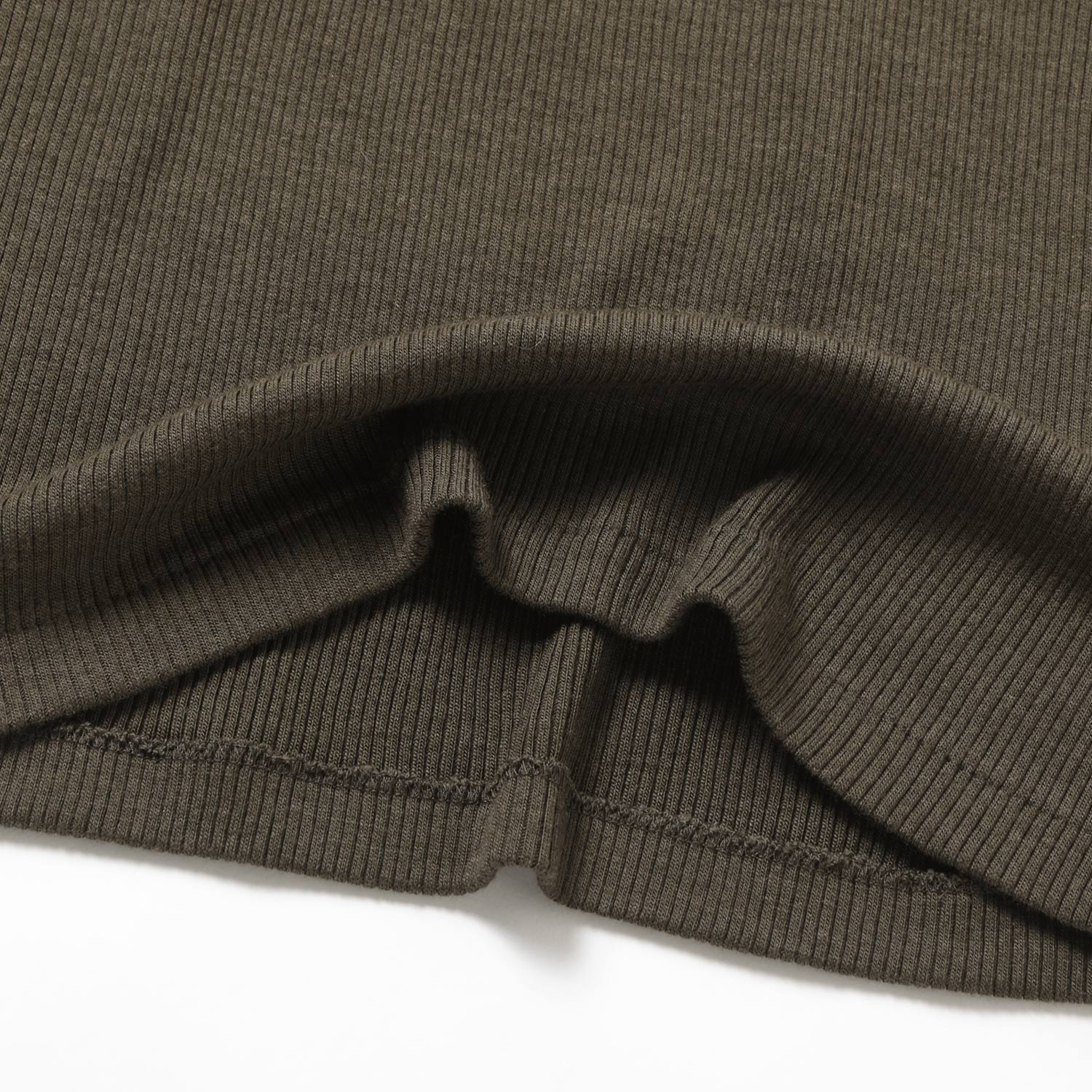 AURALEE / オーラリー | WOOL SILK SOFT RIB L/S TEE (メンズ) - Dark