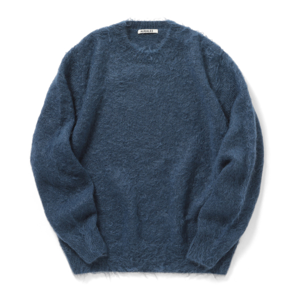 AURALEE / オーラリー | BRUSHED SUPER KID MOHAIR KNIT P/O (メンズ