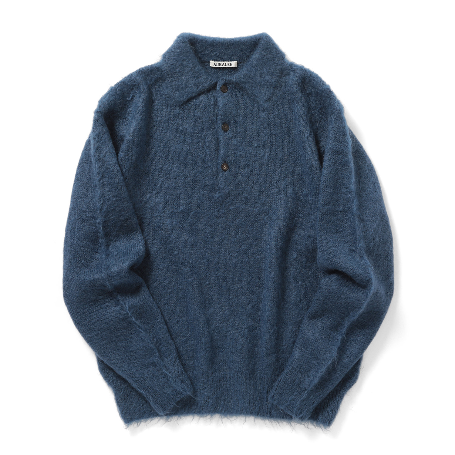 AURALEE / オーラリー | BRUSHED SUPER KID MOHAIR KNIT POLO (メンズ